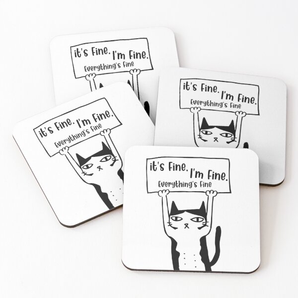 Item preview, It's Fine Cat Funny designed and sold by soebekhi.