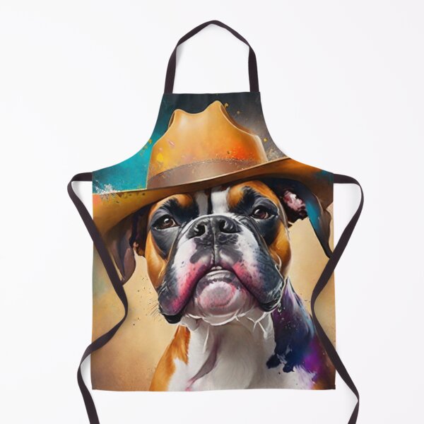 Item preview, Boxer Dog Picture With A Cowboy Hat designed and sold by Wolfheartart.