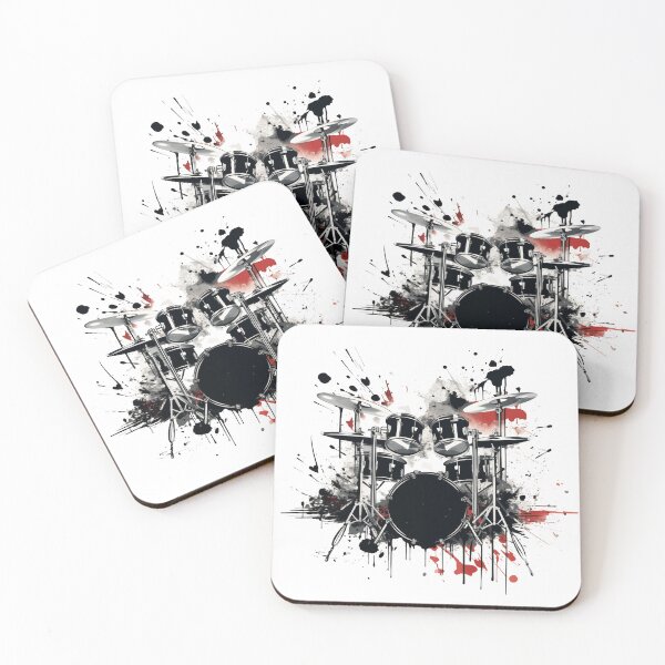 Item preview, Rhythmic Fusion: Unique Drum Kit Design for Drummers designed and sold by Pixelperfect1.