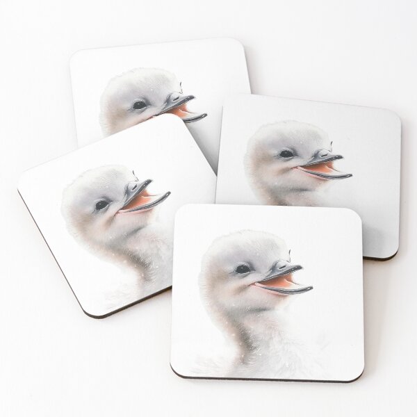 Item preview, Cute swan watercolor portrait designed and sold by Naturartprints.