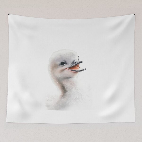 Item preview, Cute swan watercolor portrait designed and sold by Naturartprints.