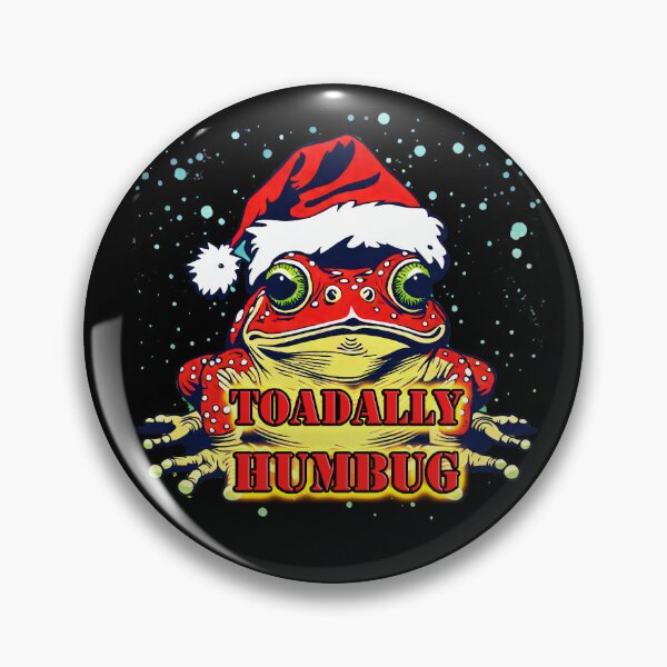 Item preview, TOADALLY HUMBUG - Festive Bah! Humbug Toad in a Santa Hat designed and sold by leyfinder.
