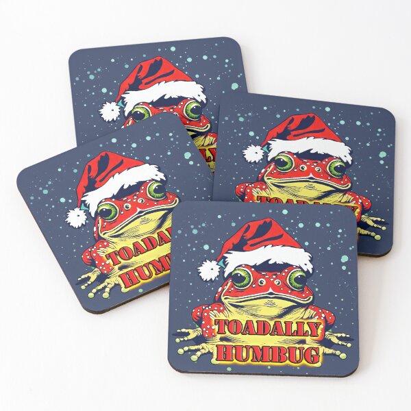 Item preview, TOADALLY HUMBUG - Festive Bah! Humbug Toad in a Santa Hat designed and sold by leyfinder.