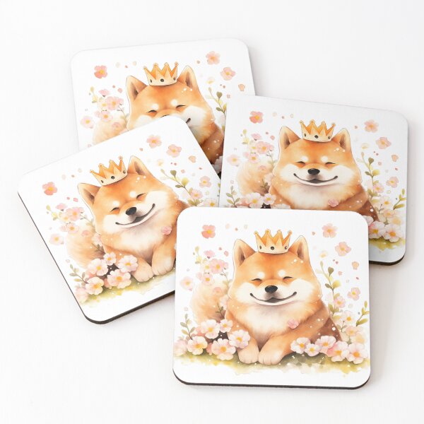 Item preview, Cute Shiba Inu Amongst a Floral Symphony designed and sold by LittleLuvies.