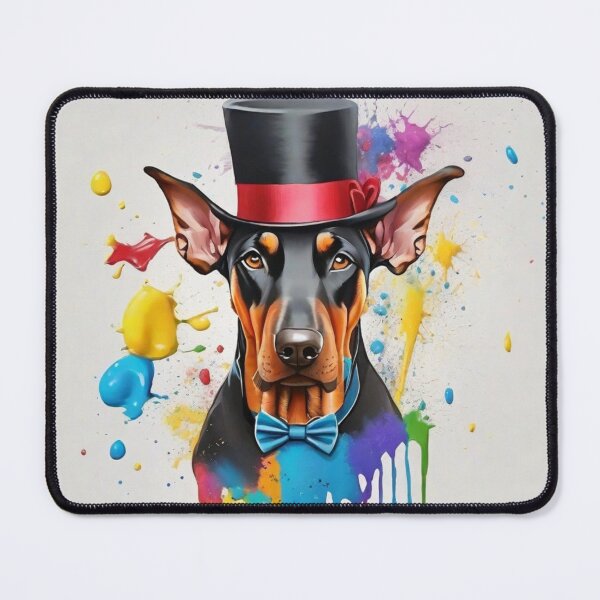 Item preview, Doberman Dog Portrait With Top Hat designed and sold by Wolfheartart.