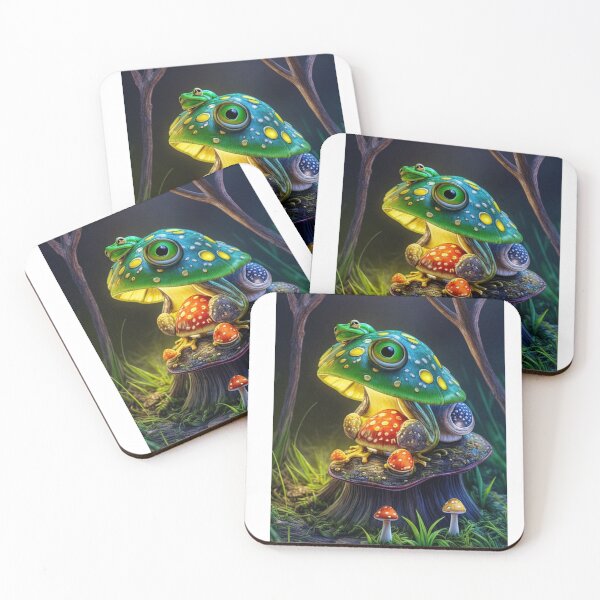 Item preview, Copy of Frog on mushroom" cute  Frog pose  designed and sold by Obinne.