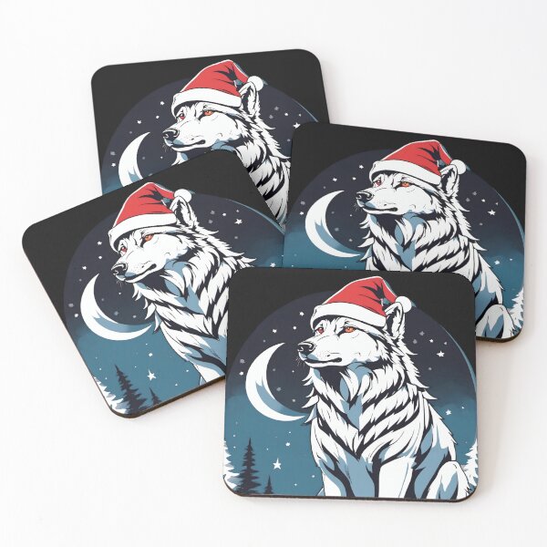 Artikelvorschau, Stoischer Wolf mit Weihnachtsmütze entworfen und verkauft von WolfMerrik.