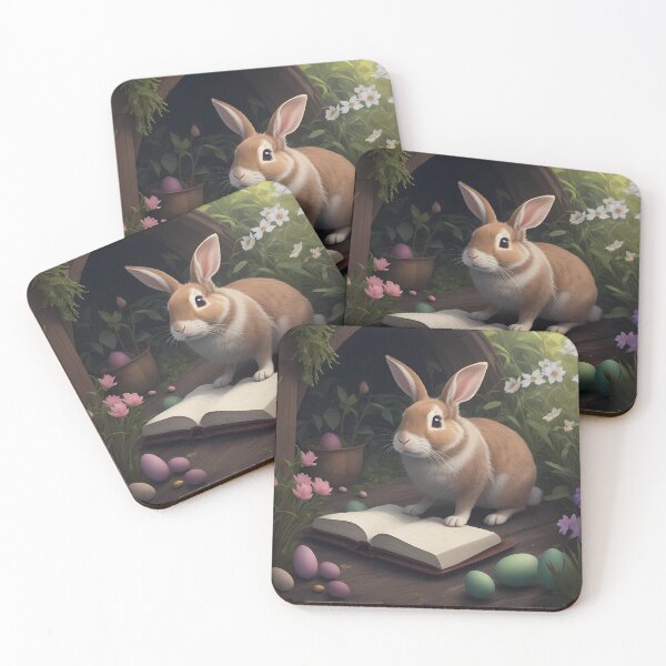 Item preview, Easter Bunny Bookworm designed and sold by AICreativeArts.