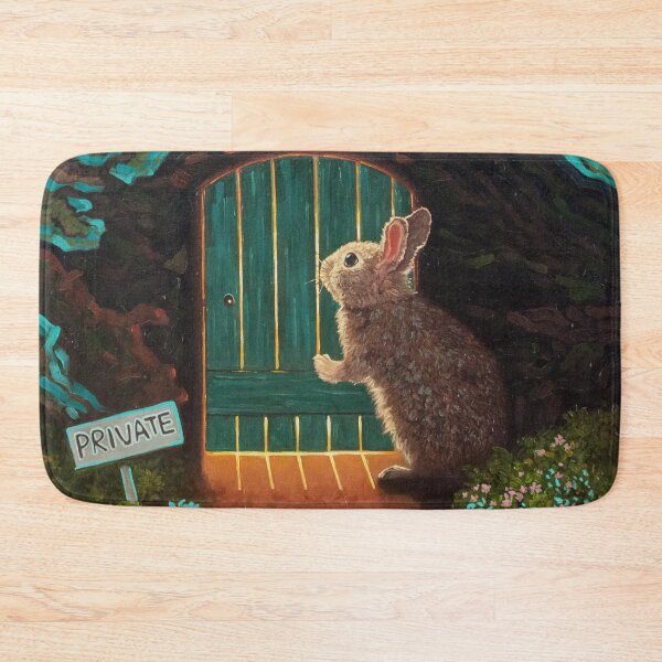Item preview, Knock Knock Rabbit fantasy oil painting designed and sold by Yue Zeng Art Studio.