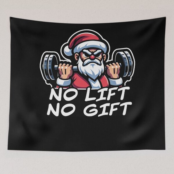 Item preview, Fitness Santa - No Lift No Gift - Funny Christmas Design - Santa Deadlift Gym Xmas designed and sold by SRZT.