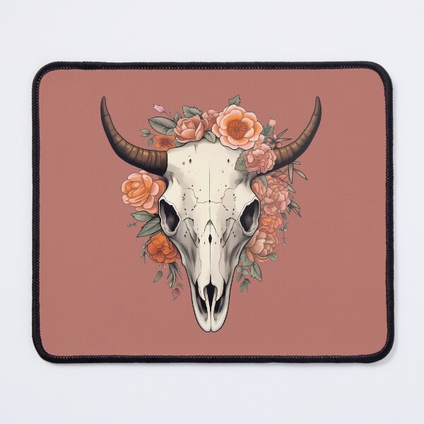 Item preview, Peachy Boho Cow Skull Floral and Greenery  designed and sold by meganohm.