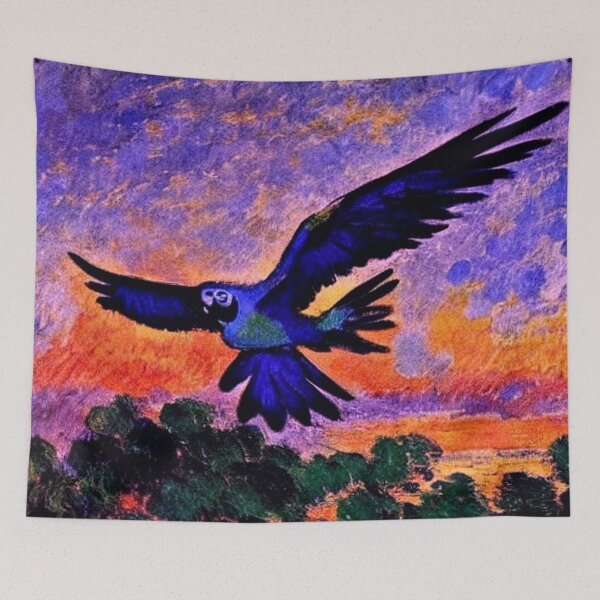 Item preview, Blue Macaw at sunset designed and sold by George Hutton Hunter.