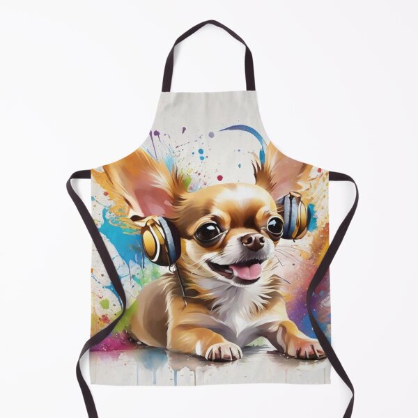 Item preview, Chihuahua Dog Portrait With Headphones designed and sold by Wolfheartart.