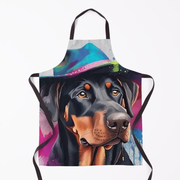 Item preview, Doberman Dog Wearing A Cowboy Hat designed and sold by Wolfheartart.