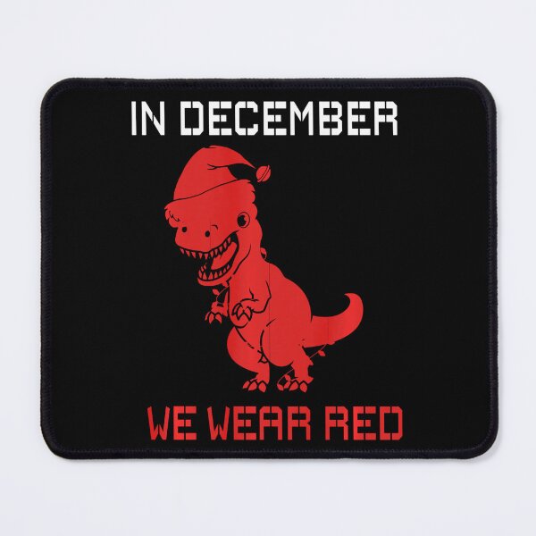 Item preview, In December We Wear Red HIV Awareness Dino Santa Christmas designed and sold by EagmianPheolea.