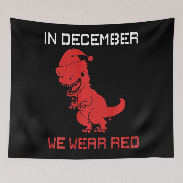 Item preview, In December We Wear Red HIV Awareness Dino Santa Christmas designed and sold by EagmianPheolea.