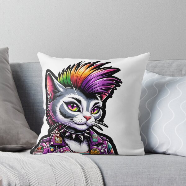 Item preview, Female Neon Punk Cat designed and sold by Mekone.