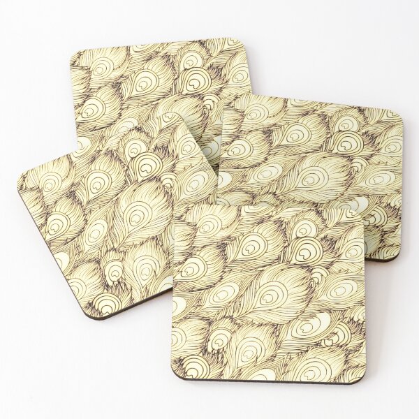 Item preview, Golden Peacock feather pattern Ardeco  designed and sold by ArDecoS.