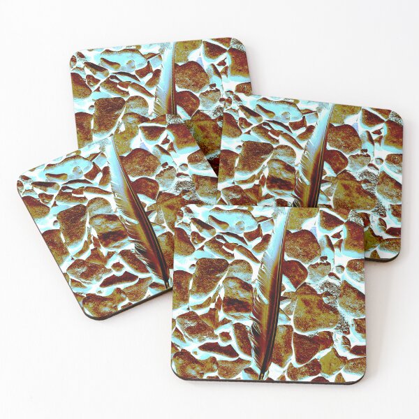 Item preview, feather on a bed of illuminated pebbles designed and sold by Gabriel BOCQUAIRE.
