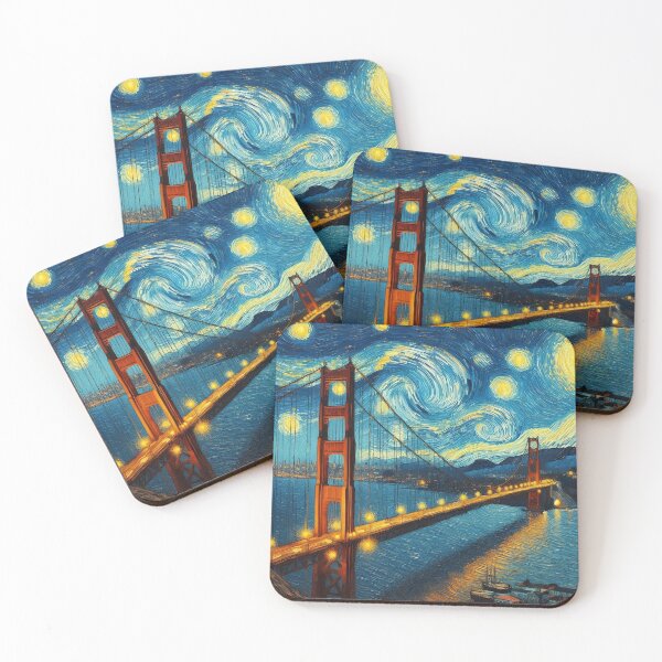 Item preview, The Golden Gate Bridge meets Starry Night designed and sold by Moodific.