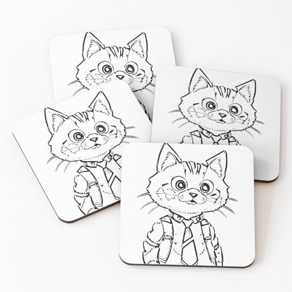 Item preview, Whimsical Black and White Cat with Playful Details designed and sold by SirZeus.
