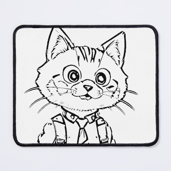 Item preview, Whimsical Black and White Cat with Playful Details designed and sold by SirZeus.