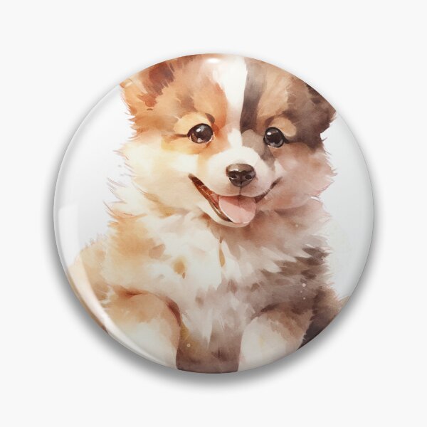 Item preview, Cute Puppy with Playful Spirit and Wagging Joy designed and sold by LittleLuvies.