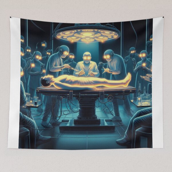 Item preview, a group of aliens conducting experiments on a huma designed and sold by elrashedy007.