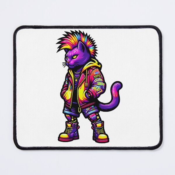 Item preview, male Neon Punk Cat Punks Not Dead designed and sold by Mekone.