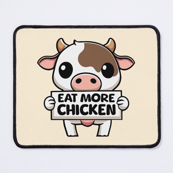 Item preview, Eat More Chicken! Cute Cow Cartoon designed and sold by PMCreative.