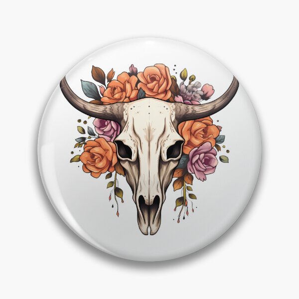 Item preview, Rustic Floral Ranch Boho Cow Skull designed and sold by meganohm.