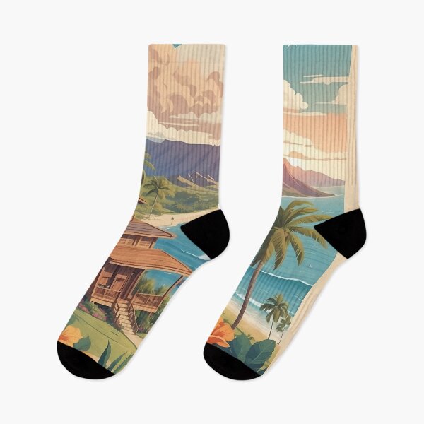 Item preview, Honolulu Sunset Escape: Vintage Travel Poster designed and sold by Ceemko's Vintage Corner.