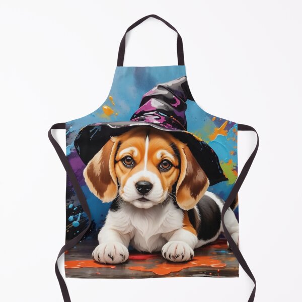 Item preview, Beagle Puppy Portrait With A Halloween Hat designed and sold by Wolfheartart.