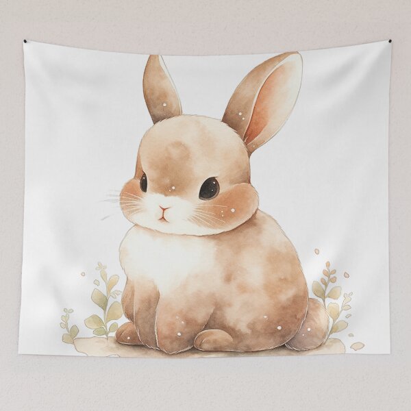 Item preview,  Cute Rabbit Sitting in a Patch of Serenity designed and sold by LittleLuvies.