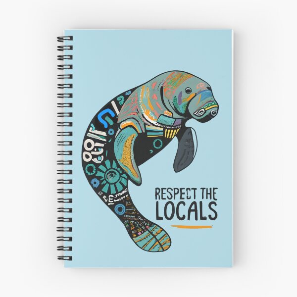 Item preview, Respect the Locals" - Colorful Manatee design designed and sold by SandbarTees.