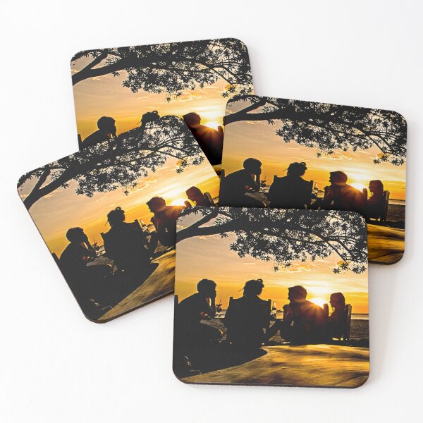 Item preview, The Perfect Beach Evening - Friends, Food and Drinks - Photo taken in Costa Rica designed and sold by HeavyHits.