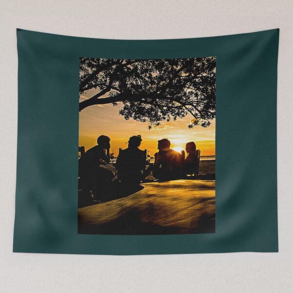 Item preview, The Perfect Beach Evening - Friends, Food and Drinks - Photo taken in Costa Rica designed and sold by HeavyHits.