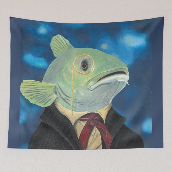 Item preview, Railroad Barron Cod Fish Portrait designed and sold by jjomally1.
