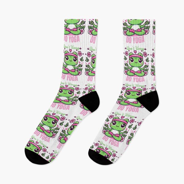 Item preview, Yoga Frog - Kawaii Frog Dont Worry do Yoga designed and sold by JessArty ⭐⭐⭐⭐⭐.