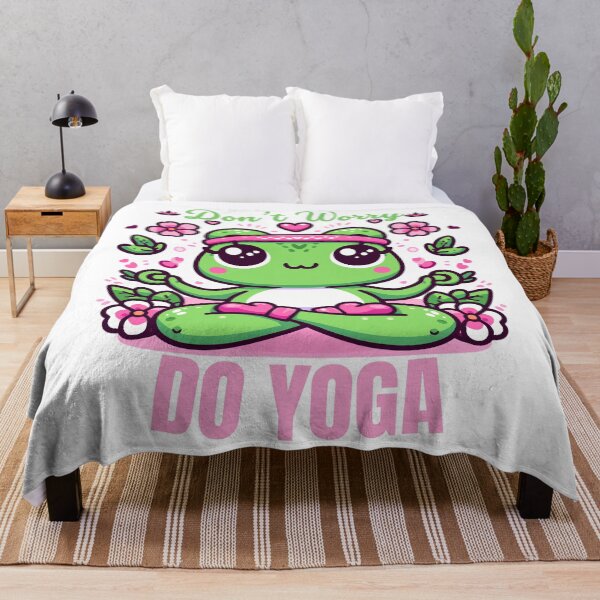 Item preview, Yoga Frog - Kawaii Frog Dont Worry do Yoga designed and sold by JessArty ⭐⭐⭐⭐⭐.