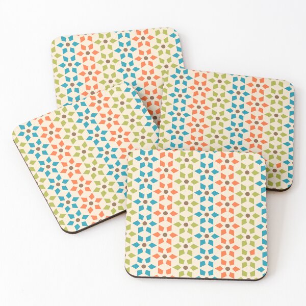 Item preview, Starburst Pattern in Brown Green Blue and Orange designed and sold by tonymagnerart.