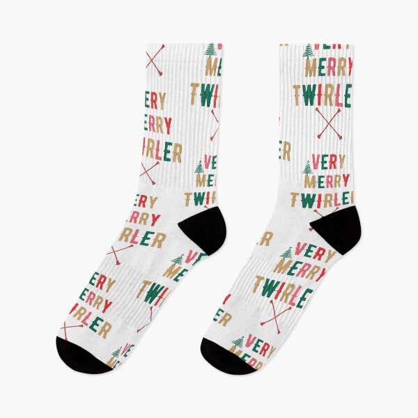 Item preview, Christmas Baton Twirling Design - Very Merry twirler! designed and sold by Peppermintmama.
