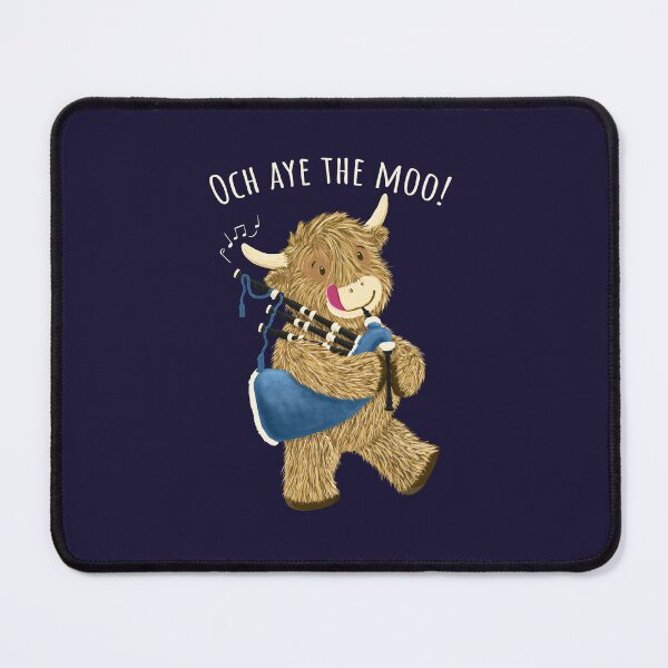 Item preview, Scottish Highland Cow And Bagpipes Says Och Aye The Moo! designed and sold by brodyquixote.