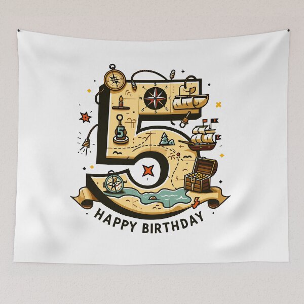 Item preview, Pirate's Quest 5th Birthday Adventure designed and sold by Jurady.