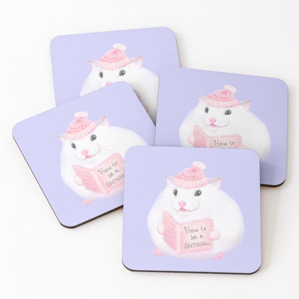 Item preview, Cute Watercolor Hamster Reading A Book, Wintery designed and sold by MissSonjaLe.