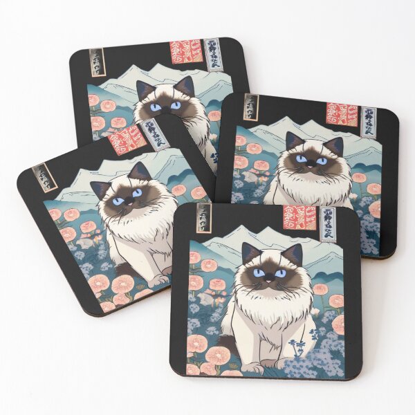 Item preview, himalayan cat in flowers designed and sold by EuropeanPrints.