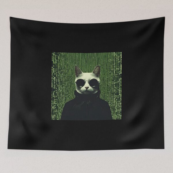 Item preview, Cat in The Matrix designed and sold by AYBOSHOP.
