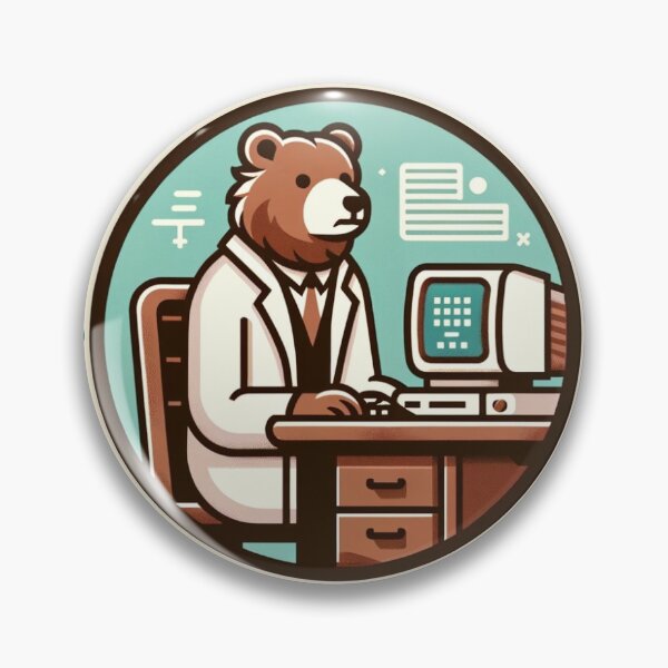 Item preview, Binary Bruin: The Coding Bear designed and sold by LiveVivid.
