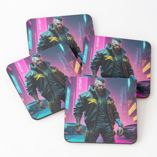Item preview, Cyberpunk 2077 Game Characters - Stylised  Digital Illustration with Bold Colours  and Dynamic Poses designed and sold by luminamatrixart.