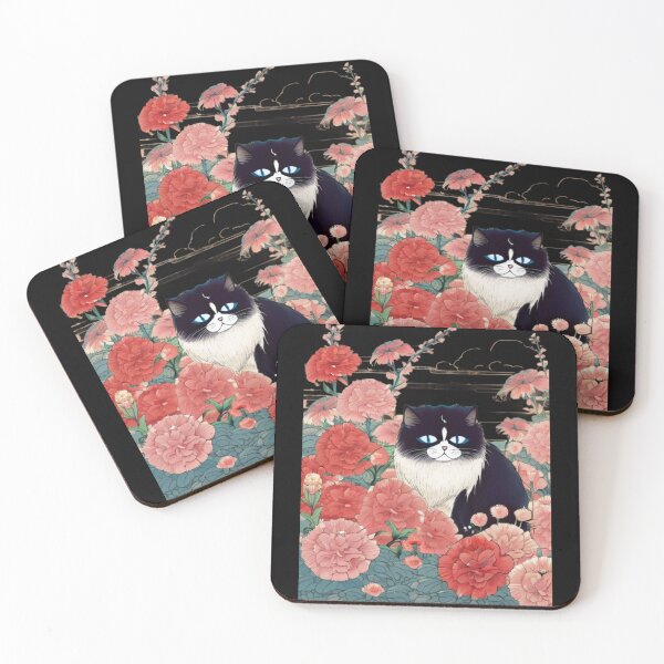 Item preview, himalayan cat in flowers designed and sold by EuropeanPrints.